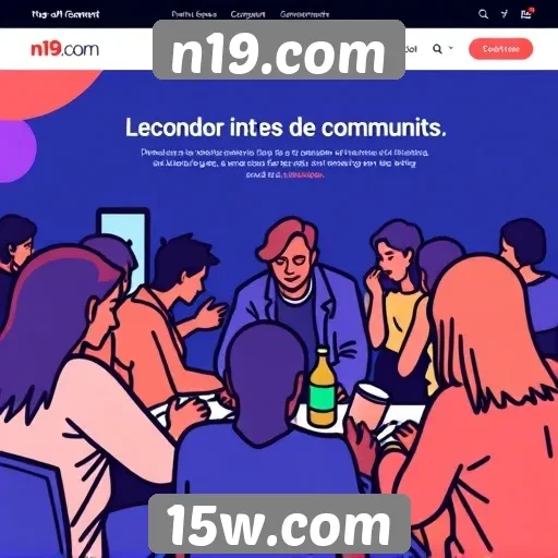 Exploração das funcionalidades de comunidade de n19.com